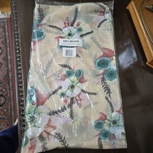 NWT Kollie More Scarf One Size Floral Printed Cream Multicolored Colorful Light